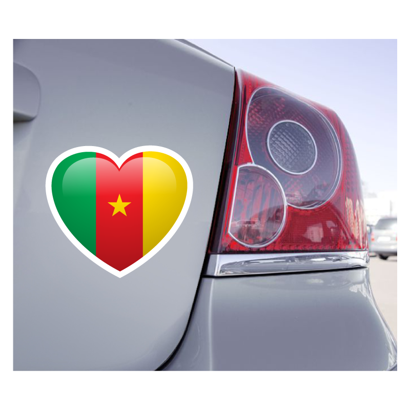 Sticker Love Drapeau Cameroun - 1