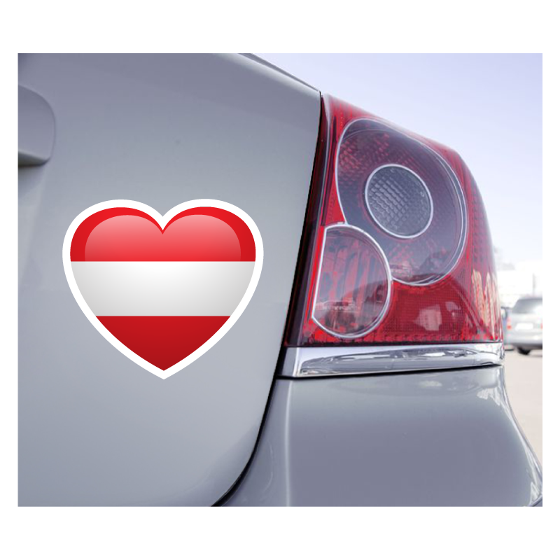 Sticker Love Drapeau Autriche - 1