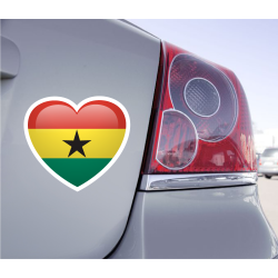 Sticker Love Drapeau Ghana - 1