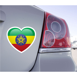 Sticker Love Drapeau Éthiopie - 1
