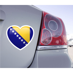 Sticker Love Drapeau Bosnie-Herzégovine - 1