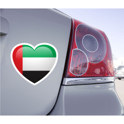Sticker Love Drapeau Emirats Arabes Unis - 1