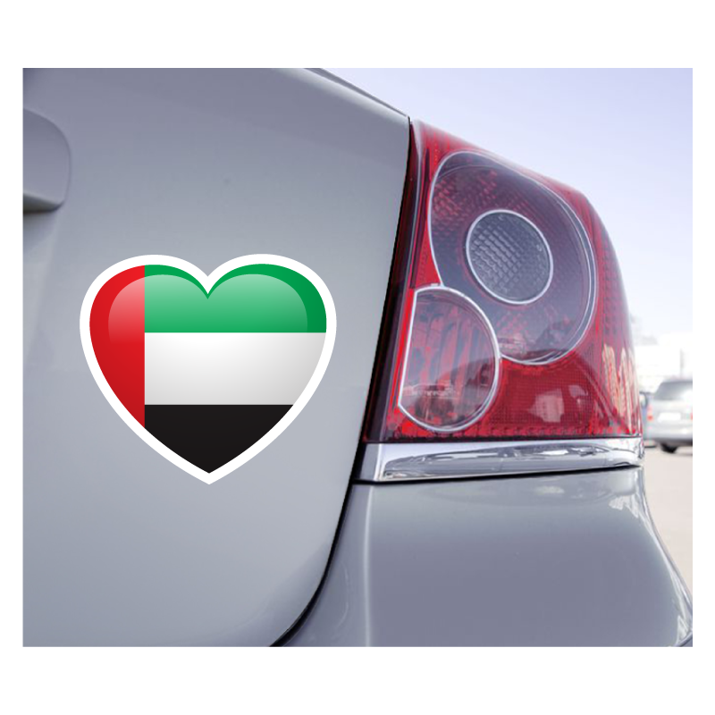 Sticker Love Drapeau Emirats Arabes Unis - 1