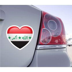 Sticker Love Drapeau Irak - 1