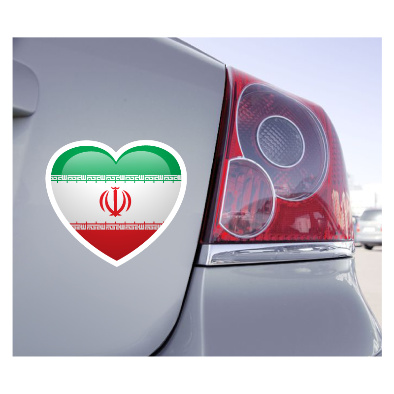 Sticker Love Drapeau Iran - 1
