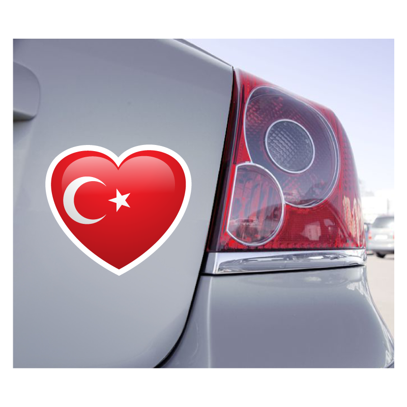 Sticker Love Drapeau Turquie - 1