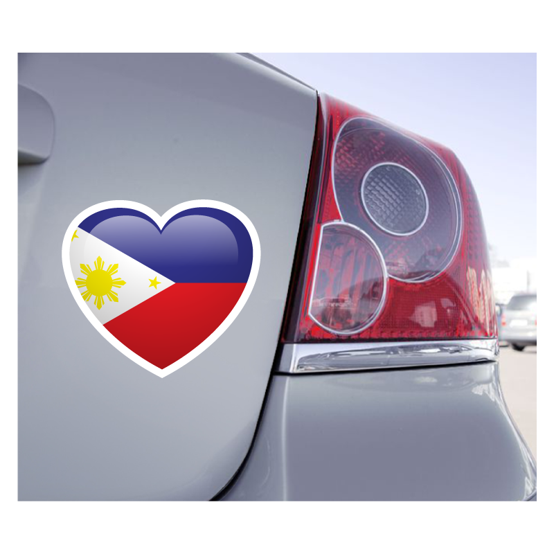 Sticker Love Drapeau Philippines - 1