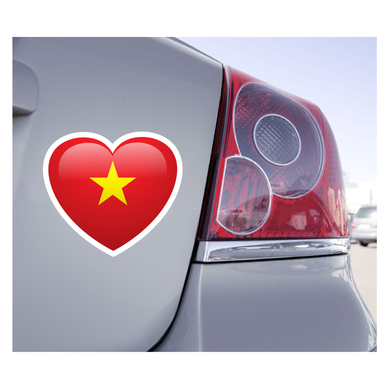 Sticker Love Drapeau Viêt Nam - 1