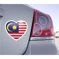Sticker Love Drapeau Malaisie - 1