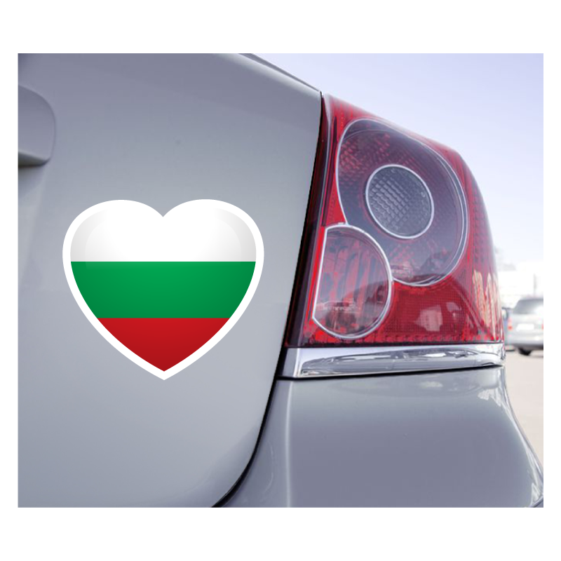 Sticker Love Drapeau Bulgarie - 1