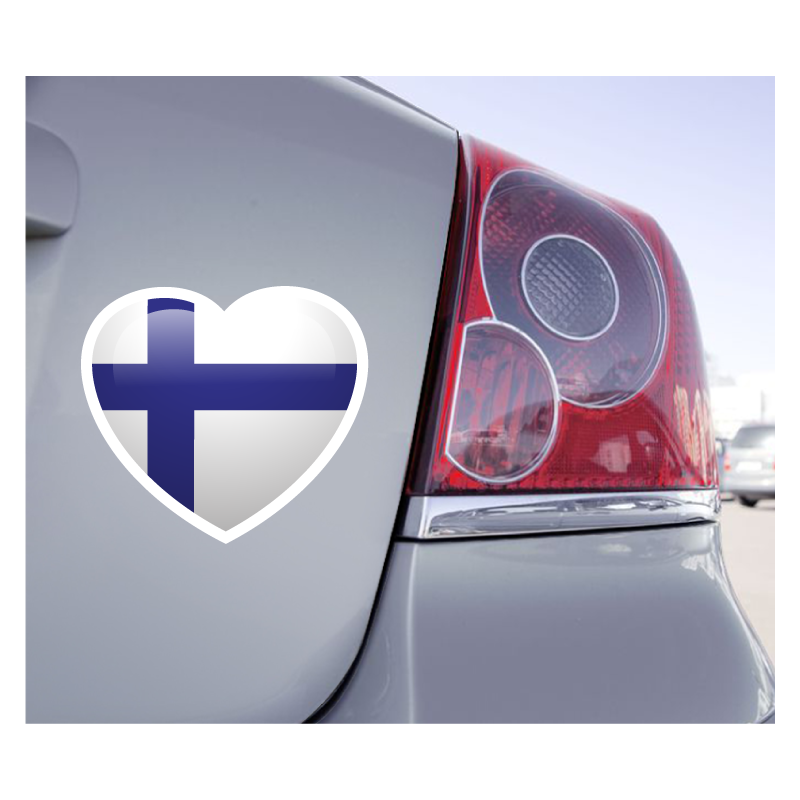 Sticker Love Drapeau Finlande - 1