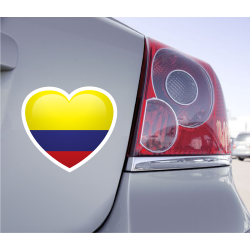 Sticker Love Drapeau Colombie - 1