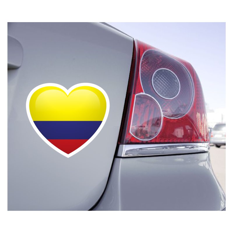 Sticker Love Drapeau Colombie - 1