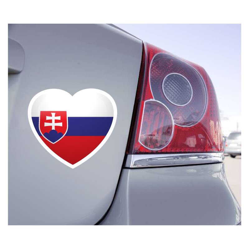 Sticker Love Drapeau Slovaquie - 1