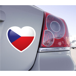 Sticker Love Drapeau République tchèque - 1