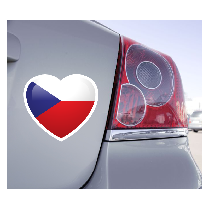 Sticker Love Drapeau République tchèque - 1