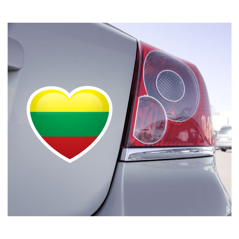 Sticker Love Drapeau Lituanie - 1