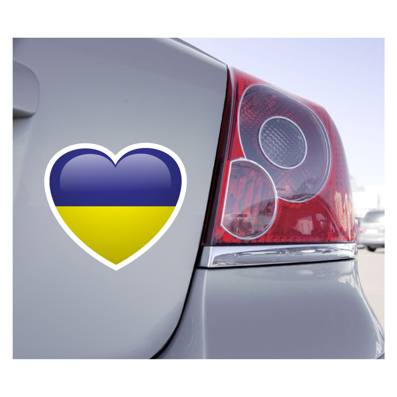 Sticker Love Drapeau Ukraine - 1