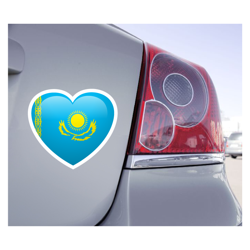 Sticker Love Drapeau Kazakhstan - 1