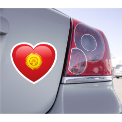 Sticker Love Drapeau Kirghizistan - 1