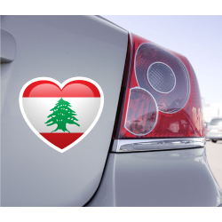 Sticker Love Drapeau Liban - 1
