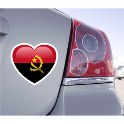 Sticker Love Drapeau Angola - 1
