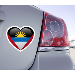Sticker Love Drapeau Antigua-et-Barbuda - 1