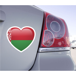 Sticker Love Drapeau Biélorussie - 1