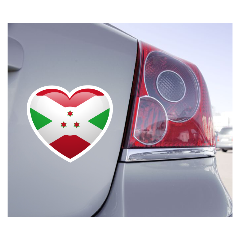 Sticker Love Drapeau Burundi - 1