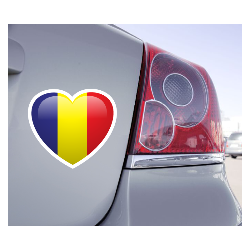 Sticker Love Drapeau Tchad - 1