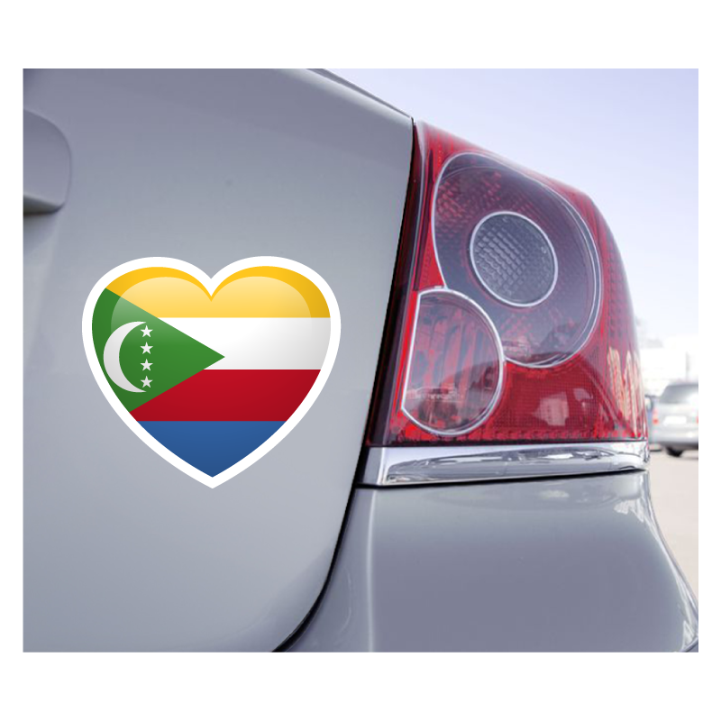 Sticker Love Drapeau Comores - 1