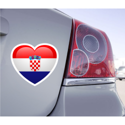 Sticker Love Drapeau Croatie - 1