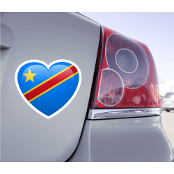 Sticker Love Drapeau République démocratique du Congo - 1
