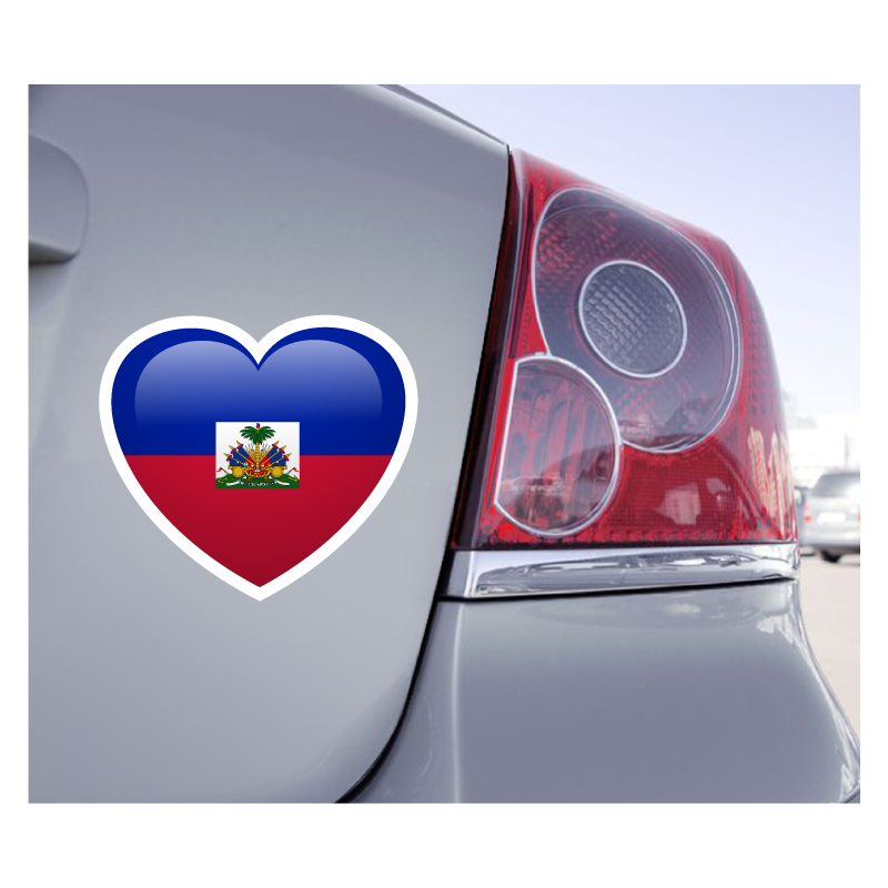 Sticker Love Drapeau Haïti - 1