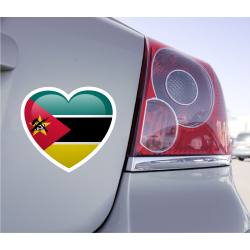 Sticker Love Drapeau Mozambique - 1