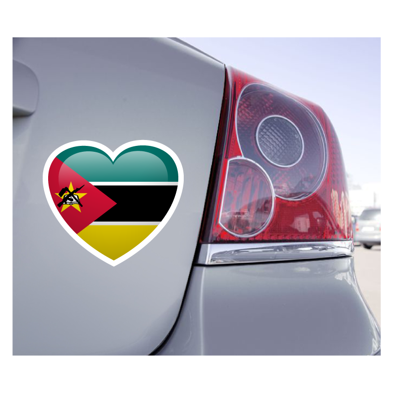 Sticker Love Drapeau Mozambique - 1