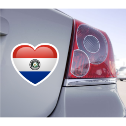 Sticker Love Drapeau Paraguay - 1