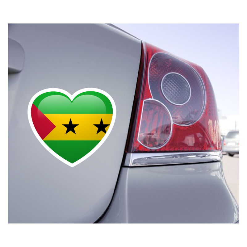 Sticker Love Drapeau Sao Tomé-et-Principe - 1