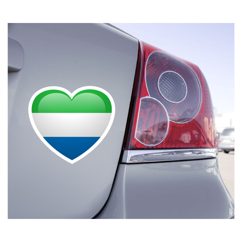 Sticker Love Drapeau Sierra Leone - 1