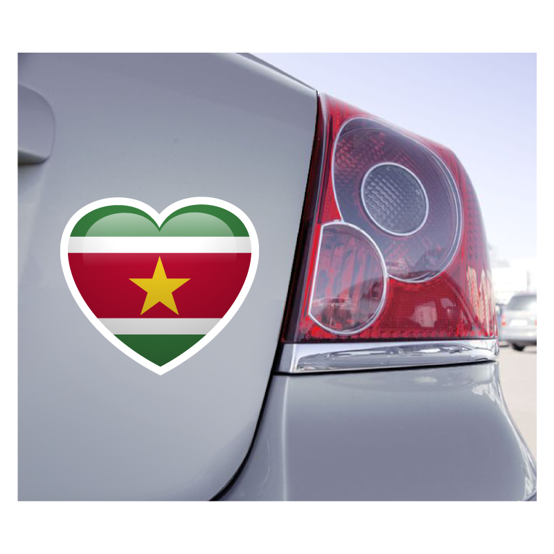 Sticker Love Drapeau Suriname - 1