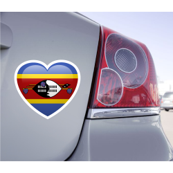 Sticker Love Drapeau Swaziland - 1