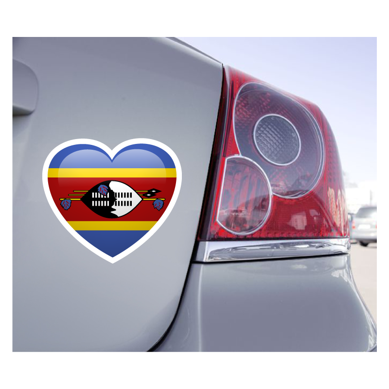 Sticker Love Drapeau Swaziland - 1