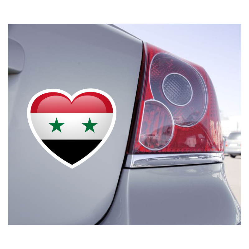 Sticker Love Drapeau Syrie - 1