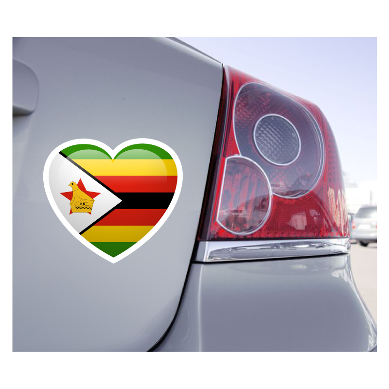 Sticker Love Drapeau Zimbabwe - 1