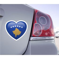 Sticker Love Drapeau Kosovo - 1