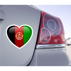 Sticker Love Drapeau Afghanistan - 1