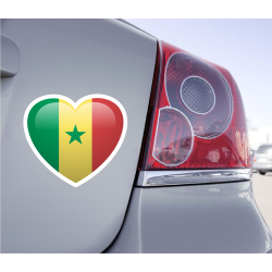 Sticker Love Drapeau Sénégal - 1