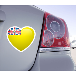 Sticker Love Drapeau Niue - 1