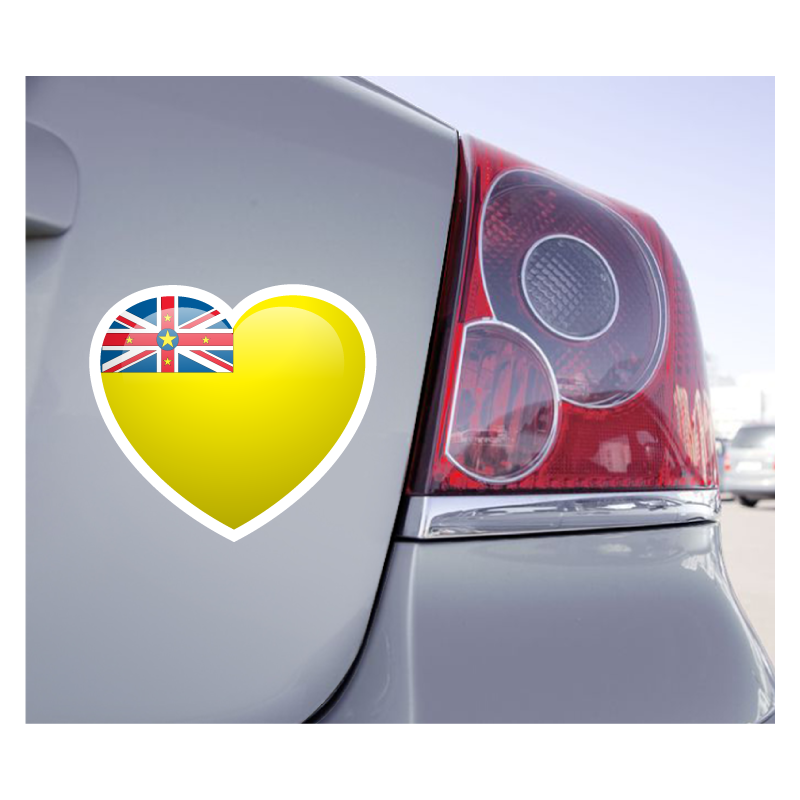 Sticker Love Drapeau Niue - 1