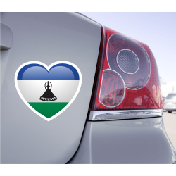 Sticker Love Drapeau Lesotho - 1
